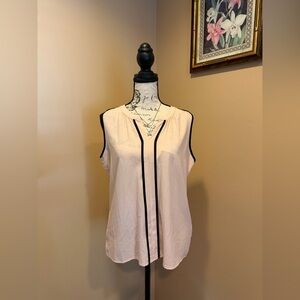 Calvin Klein Piped Woven Blouse